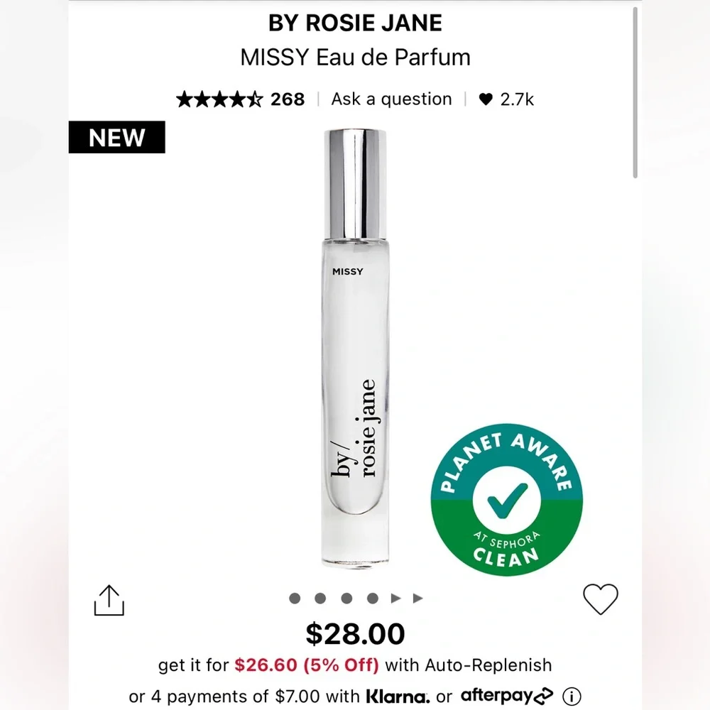 By ROSIE JANE, Missy Perfume Oil Roller Ball! Brand New .23fl oz - Picture 3 of 6